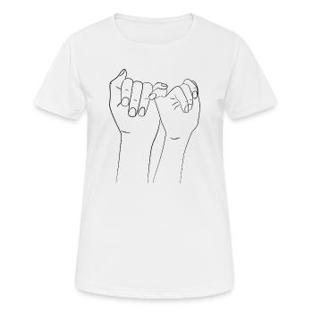Hände - Frauen T-Shirt atmungsaktiv - Weiß - Vorne - AI Model Female 172 dark (172cm)