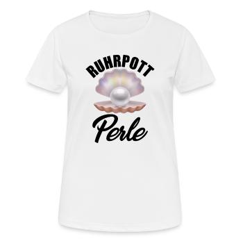 Ruhrpott Perle - Frauen T-Shirt atmungsaktiv - Weiß - Vorne - AI Model Female 172 dark (172cm)