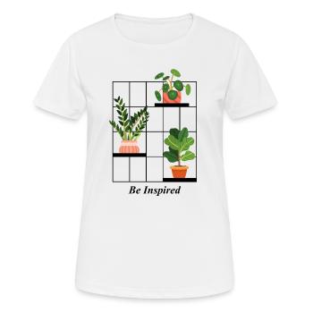 Plant Be Inspired Graphic - Women's Breathable T-Shirt - white - Front - AI Model Female 172 dark (172cm)