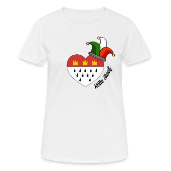 Kölle Alaaf Kölner Dom Karneval Kölsch - Frauen T-Shirt atmungsaktiv - Weiß - Vorne - AI Model Female 172 dark (172cm)