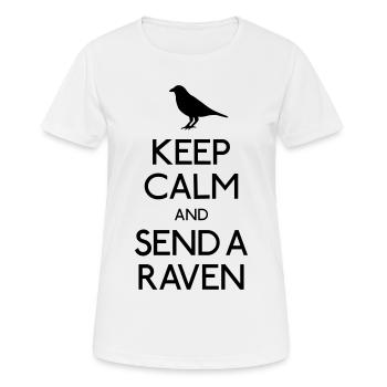 Keep Calm Raven - T-shirt respirant Femme - blanc - Devant - AI Model Female 172 dark (172cm)