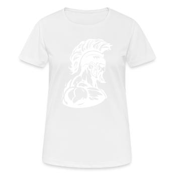 Spartan Warrior Gladiator Muskeln - Frauen T-Shirt atmungsaktiv - Weiß - Vorne - AI Model Female 172 dark (172cm)
