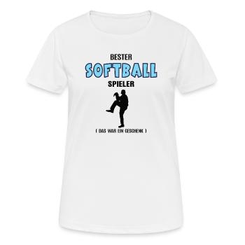 Softball Spieler Bester Softballer Geburtstag - Frauen T-Shirt atmungsaktiv - Weiß - Vorne - AI Model Female 172 dark (172cm)
