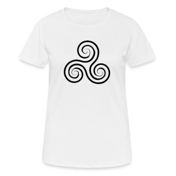 Triskele Celtic - Women's Breathable T-Shirt - white - Front - AI Model Female 172 dark (172cm)