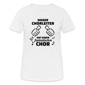 Chor - Frauen T-Shirt atmungsaktiv - Weiß - Vorne - AI Model Female 172 dark (172cm)