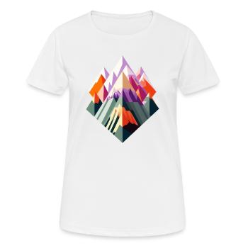 Vektor Berge 02 - Frauen T-Shirt atmungsaktiv - Weiß - Vorne - AI Model Female 172 dark (172cm)