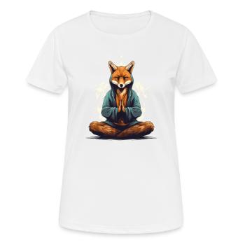 Yoga Fox - Women's Breathable T-Shirt - white - Front - AI Model Female 172 dark (172cm)