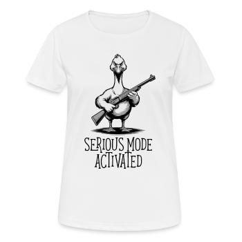 Serious Mode Activated - Women's Breathable T-Shirt - white - Front - AI Model Female 172 dark (172cm)
