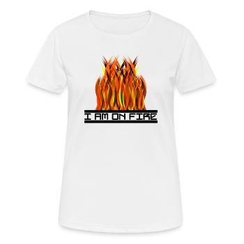I am on fire / I am on fire - Women's Breathable T-Shirt - white - Front - AI Model Female 172 dark (172cm)