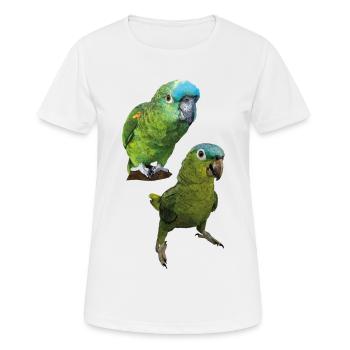 Perroquets d’Amazone - T-shirt respirant Femme - blanc - Devant - AI Model Female 172 dark (172cm)
