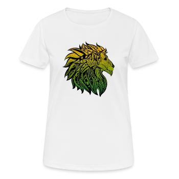 Lion / Rastafari - Frauen T-Shirt atmungsaktiv - Weiß - Vorne - AI Model Female 172 dark (172cm)