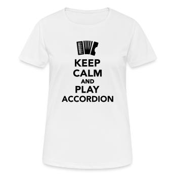 Akkordeon - Frauen T-Shirt atmungsaktiv - Weiß - Vorne - AI Model Female 172 dark (172cm)