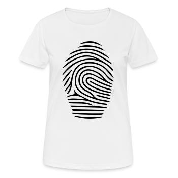 Fingerprint Vector Fingerabdruck - Frauen T-Shirt atmungsaktiv - Weiß - Vorne - AI Model Female 172 dark (172cm)