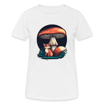 CHAMPIGNON ET RENARD - T-shirt respirant Femme - blanc - Devant - AI Model Female 172 dark (172cm)