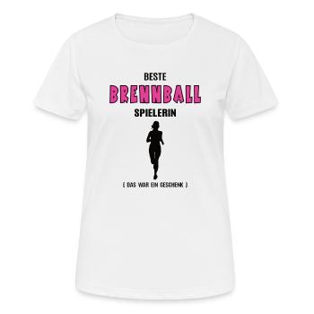 Brennball Spielerin Beste Brennballerin Geburtstag - Frauen T-Shirt atmungsaktiv - Weiß - Vorne - AI Model Female 172 dark (172cm)