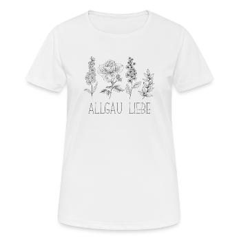 Allgäu Liebe Floral - Frauen T-Shirt atmungsaktiv - Weiß - Vorne - AI Model Female 172 dark (172cm)