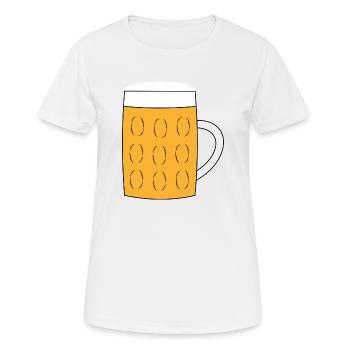 Bierkrug - Frauen T-Shirt atmungsaktiv - Weiß - Vorne - AI Model Female 172 dark (172cm)