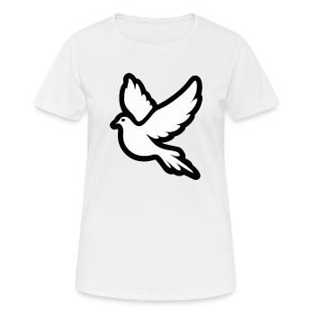 Colombe Pidgeon de la Paix - Religion Design - T-shirt respirant Femme - blanc - Devant - AI Model Female 172 dark (172cm)
