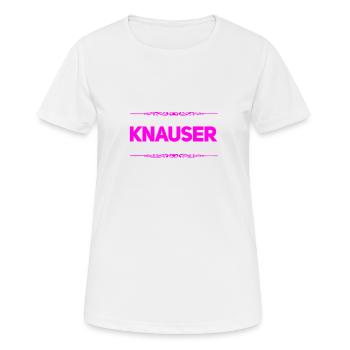 Knauser - Frauen T-Shirt atmungsaktiv - Weiß - Vorne - AI Model Female 172 dark (172cm)