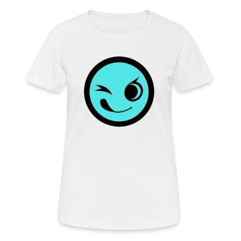 Emoticon - Frauen T-Shirt atmungsaktiv - Weiß - Vorne - AI Model Female 172 dark (172cm)