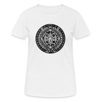 Maya-Kalender - Frauen T-Shirt atmungsaktiv - Weiß - Vorne - AI Model Female 172 dark (172cm)