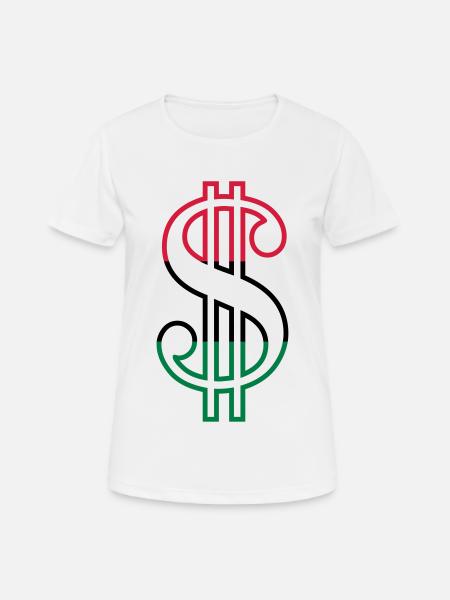 Dollar Sign - Women's Breathable T-Shirt - white