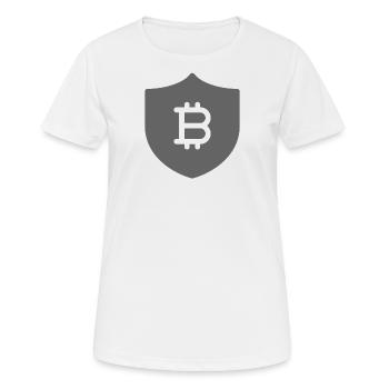 Crypto Bitcoin - T-shirt respirant Femme - blanc - Devant - AI Model Female 172 dark (172cm)