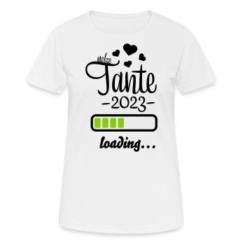 tante 2023 - Frauen T-Shirt atmungsaktiv - Weiß - Vorne - AI Model Female 172 dark (172cm)