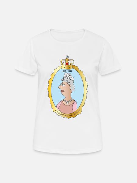 Queen Elizabeth II - T-shirt respirant Femme - blanc