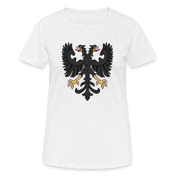 Aigle double - T-shirt respirant Femme - blanc - Devant - AI Model Female 172 dark (172cm)