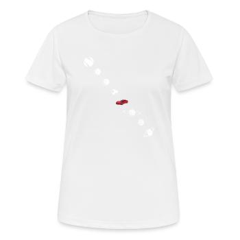 Tesla dans Space Solar System SpaceX - T-shirt respirant Femme - blanc - Devant - AI Model Female 172 dark (172cm)