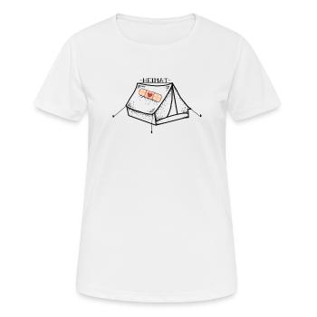 tente - T-shirt respirant Femme - blanc - Devant - AI Model Female 172 dark (172cm)