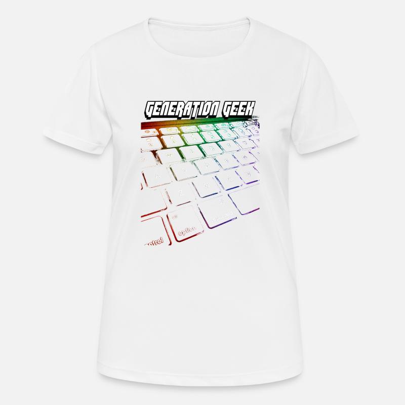 GENERATION GEEK - Women's Breathable T-Shirt - white