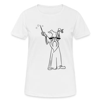 zauberer Zauberstab böse angriff - Frauen T-Shirt atmungsaktiv - Weiß - Vorne - AI Model Female 172 dark (172cm)