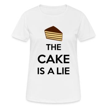 The Cake Is A Lie - Women's Breathable T-Shirt - white - Front - AI Model Female 172 dark (172cm)