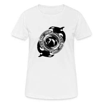 Fille de Poséidon - T-shirt respirant Femme - blanc - Devant - AI Model Female 172 dark (172cm)