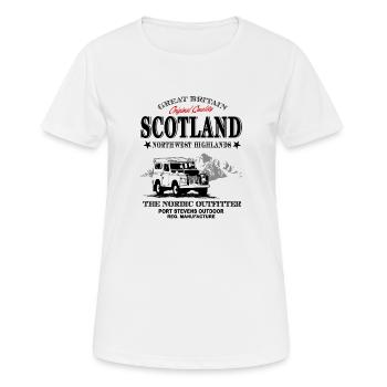 Schottland - Scotland - Jeep - Frauen T-Shirt atmungsaktiv - Weiß - Vorne - AI Model Female 172 dark (172cm)