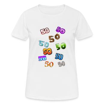 50th Birthday, 50th Birthday, 50th Birthday - Women's Breathable T-Shirt - white - Front - AI Model Female 172 dark (172cm)