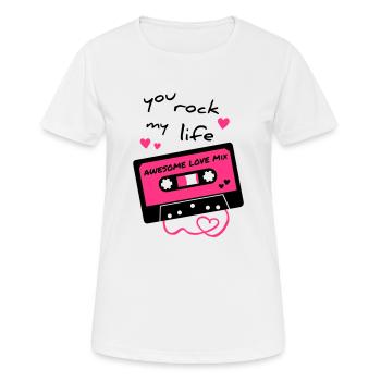 Love Mix Tape - T-shirt respirant Femme - blanc - Devant - AI Model Female 172 dark (172cm)