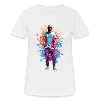 Hipsters cool - T-shirt respirant Femme - blanc - Devant - AI Model Female 172 dark (172cm)
