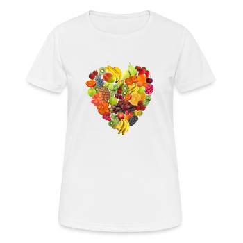 Fruit-Heart - Women's Breathable T-Shirt - white - Front - AI Model Female 172 dark (172cm)