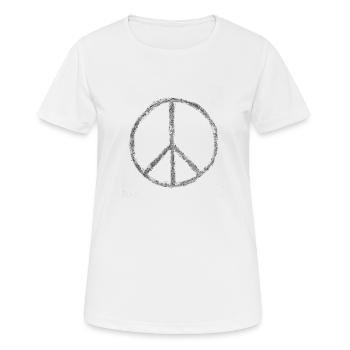 Signe de paix - T-shirt respirant Femme - blanc - Devant - AI Model Female 172 dark (172cm)