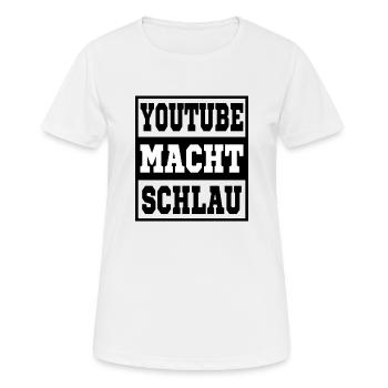 Youtube makes you smart - Women's Breathable T-Shirt - white - Front - AI Model Female 172 dark (172cm)
