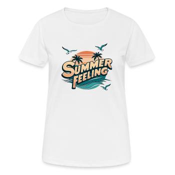Summer feeling - Women's Breathable T-Shirt - white - Front - AI Model Female 172 dark (172cm)