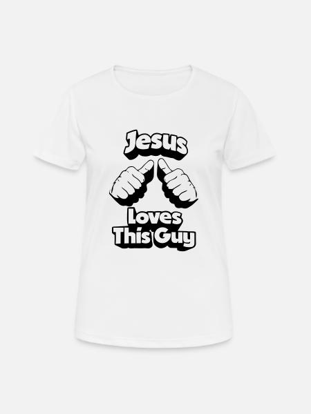Jesus loves This Guy - Women's Breathable T-Shirt - white