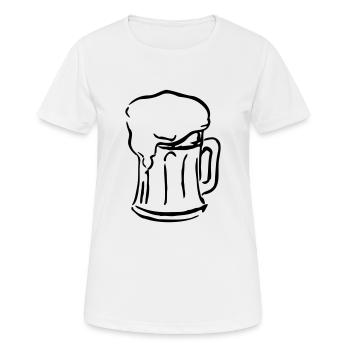 Bier - Frauen T-Shirt atmungsaktiv - Weiß - Vorne - AI Model Female 172 dark (172cm)