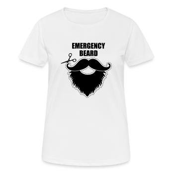 Schnurrbart Bart hipster - Frauen T-Shirt atmungsaktiv - Weiß - Vorne - AI Model Female 172 dark (172cm)