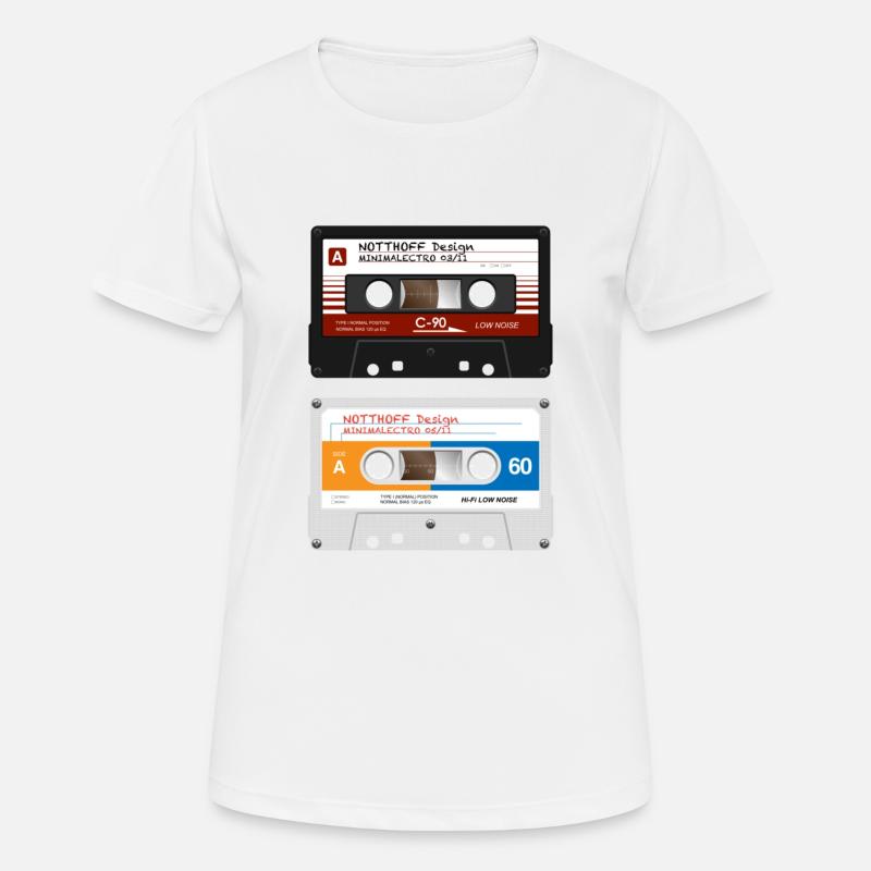 Tapes Minimalectro - Women's Breathable T-Shirt - white
