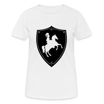 Ritter Schild - Frauen T-Shirt atmungsaktiv - Weiß - Vorne - AI Model Female 172 dark (172cm)
