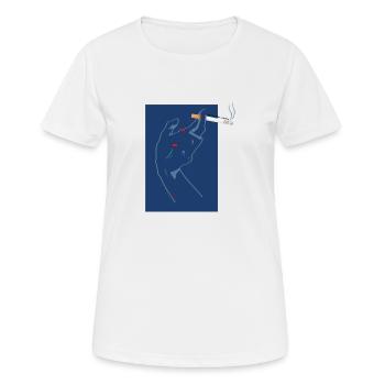 zigarette - Frauen T-Shirt atmungsaktiv - Weiß - Vorne - AI Model Female 172 dark (172cm)